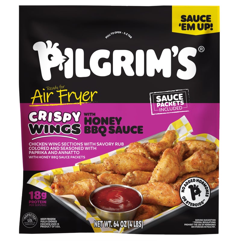 Pilgrim's Crispy Wings with Honey BBQ Sauce, 4 lbs